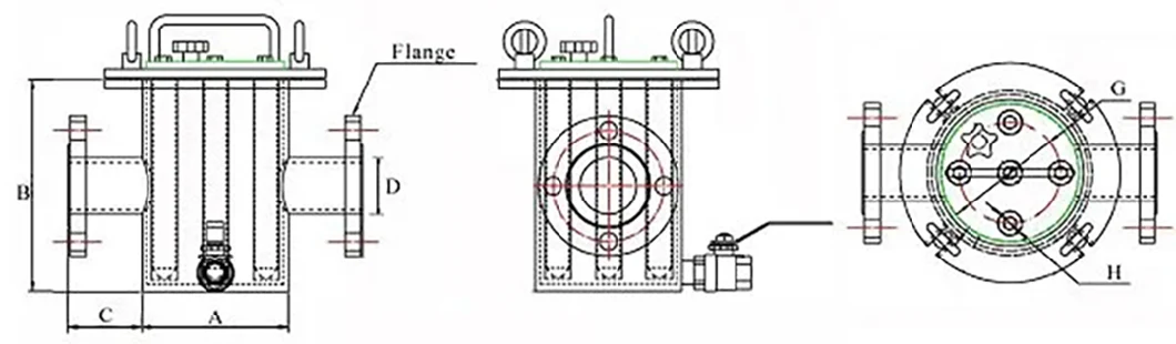 SS304 Sanitary Magnetic Liquid Filter Trap with Magnetic Rod Inside Element