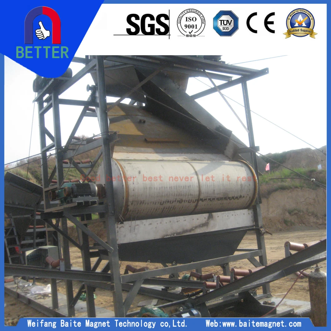 Series Ctg Iron Ore Dry Type Permanent Magnetic Roller/Drum Separator for Sand